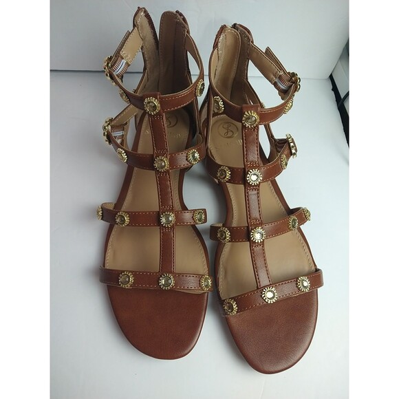 Sam & Libby Women's Rhonda Gladiator Sandal Whiskey  Size 8 Adjustable Strap - Picture 3 of 10